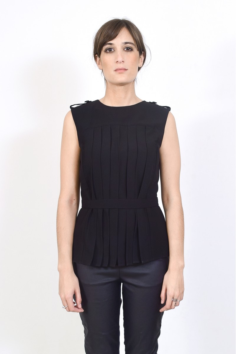 Top  de crepe con tablas Jane